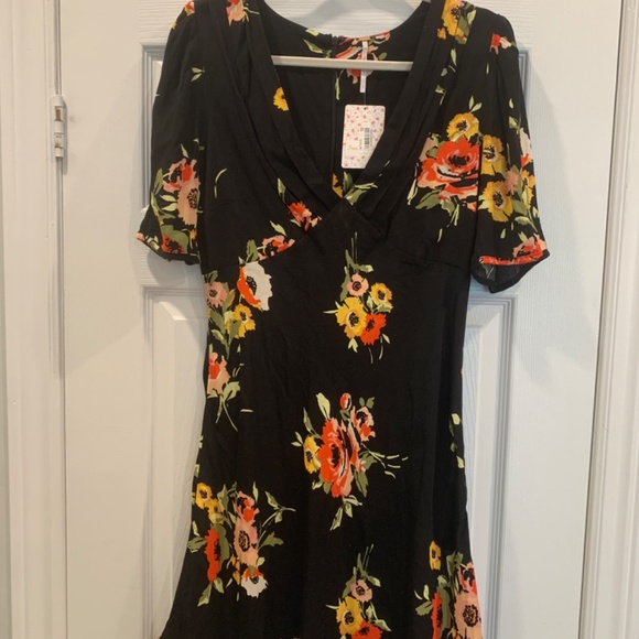 Free people neon garden mini dress- new with tags - Picture 5 of 5